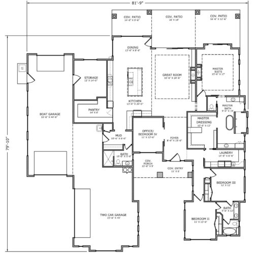 Plan 2907 Single Story, Rv - Cortney Haslem Design